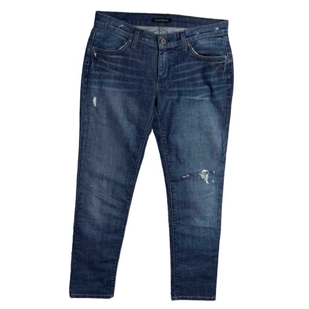 James Jeans NEO BEAU Jeans Split Knee Medium Wash Size 28